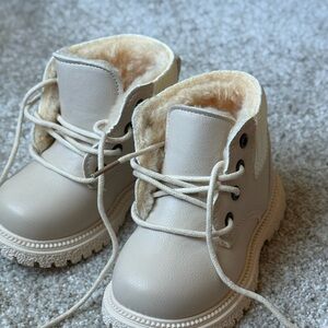 Cozy Cream Kids Boots